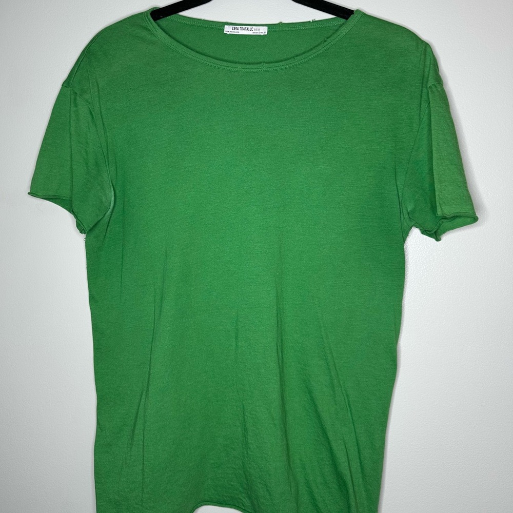 Zara Vibrant Green Short Sleeve Tee